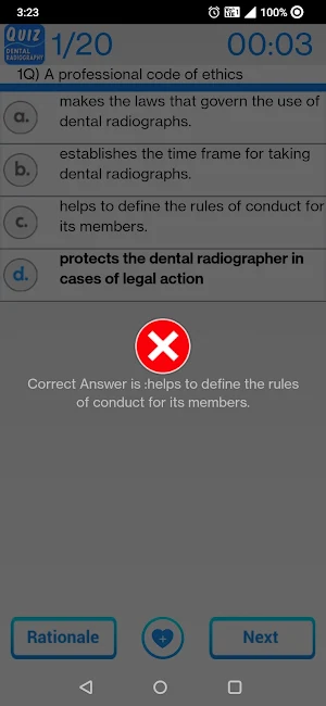 Dental Radiography Questions Screenshot 2