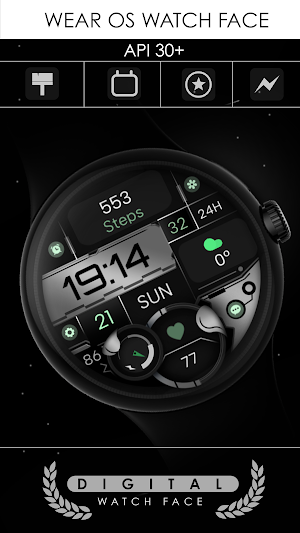Dream 137 Digital Watch Face Screenshot 1