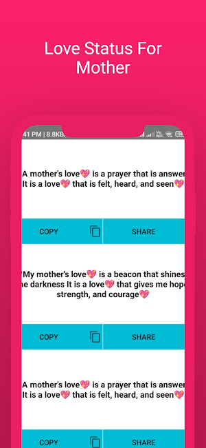 Love Status For Mother Screenshot 3