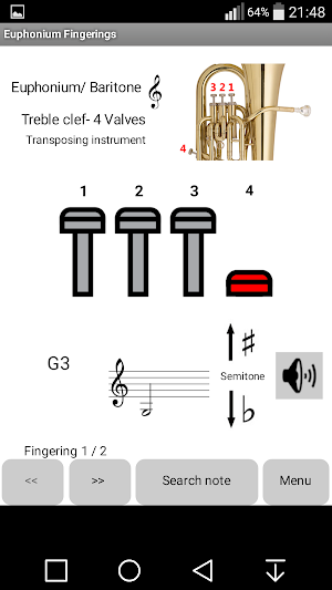 Euphonium Fingerings Screenshot 3