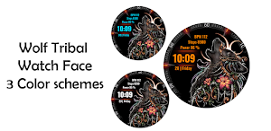 Tribal Wolf Wear Os Watchface Screenshot 0