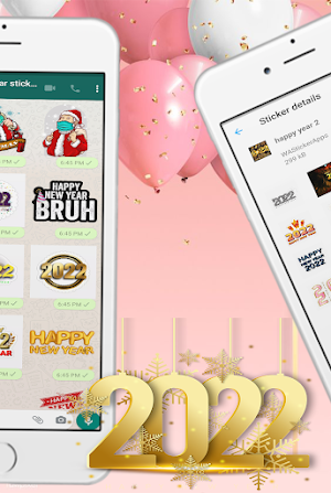 Happy New Year 2022 Stickers WAStickerApps Screenshot 3