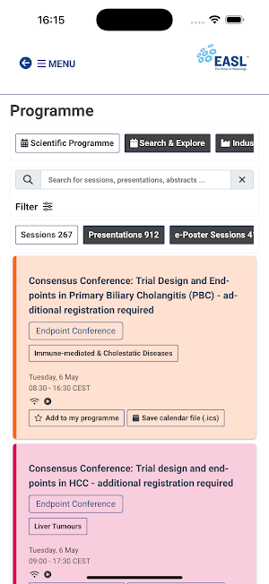 EASL Congress 2025 Screenshot 1