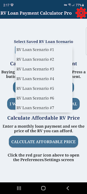 RV Loan Payment Calculator Pro Screenshot 1