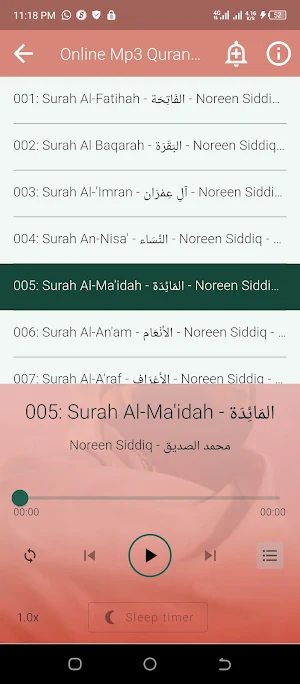 Noreen Mohamed Offline Quran Screenshot 3