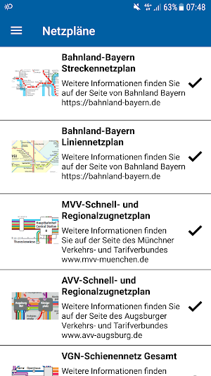 Bayern-Fahrplan Screenshot 2