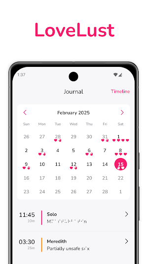 LoveLust: Sex tracker Screenshot 0