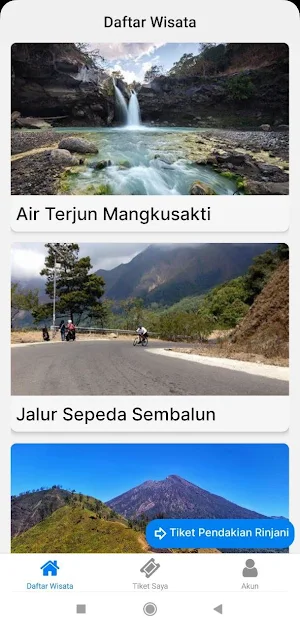eRinjani Non Pendakian Screenshot 1