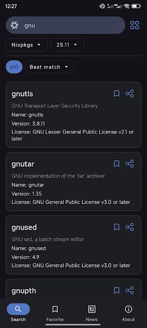 NixOS Search Screenshot 0