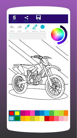 Motorcycles Coloring Book Screenshot 1