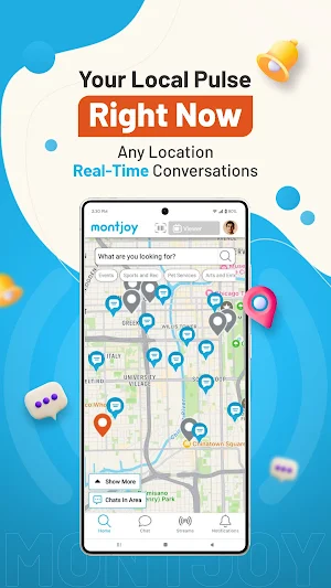 Montjoy: instant location chat Screenshot 0