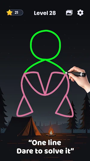 One Line Draw Puzzle Game Screenshot 1