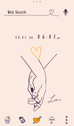 Cute Wallpaper Love Line Art Theme Screenshot 2