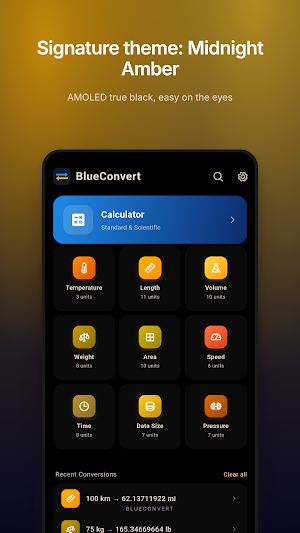 BlueConvert - Unit Converter Screenshot 0