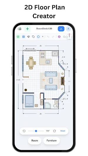 RoomSketch3D FloorPlanner Screenshot 0