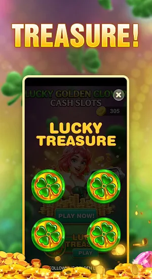 Lucky Golden Clover Cash Slots Screenshot 2
