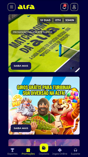 Alfa – Esportes e Cassino Screenshot 2