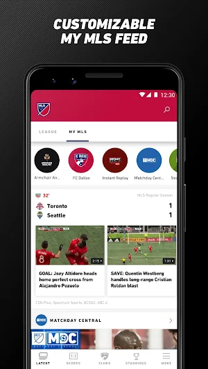 MLS: Live Soccer Scores & News Screenshot 1
