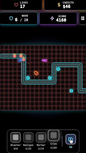 Neon Defense Screenshot 2