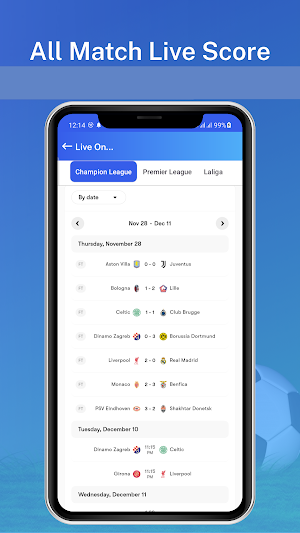 Champions League Football Screenshot 2