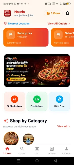 Naurio Food Delivery Screenshot 0