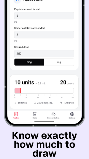 Peptide Calculator Screenshot 1