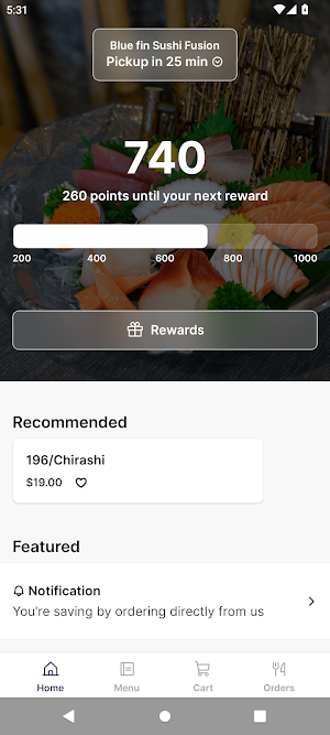 Blu fin Sushi Fusion Screenshot 0