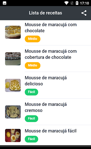 Receitas de Mousse Screenshot 2