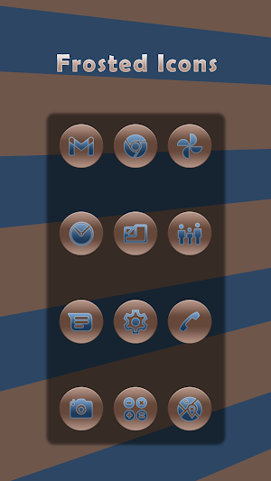 Frosted Blue On Bronze Icons Screenshot 0