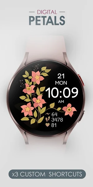 Petals Digital Watch Face Screenshot 1