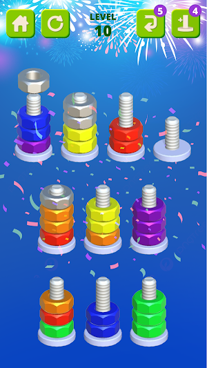 Color Screw Sort: Nuts & Bolts Screenshot 1