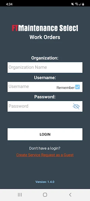 FTMaintenance Select WorkOrder Screenshot 0