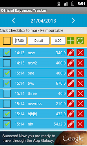 Official Expenses tracker Screenshot 2