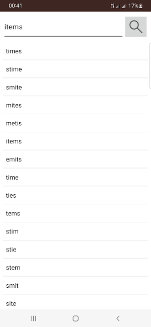 Anagram Solver Screenshot 2