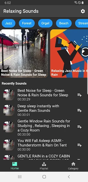 Relaxing Sounds Screenshot 1