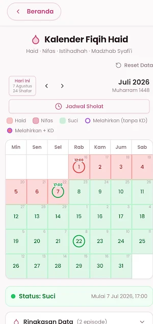 Ustadzah AI : Haid app Screenshot 1