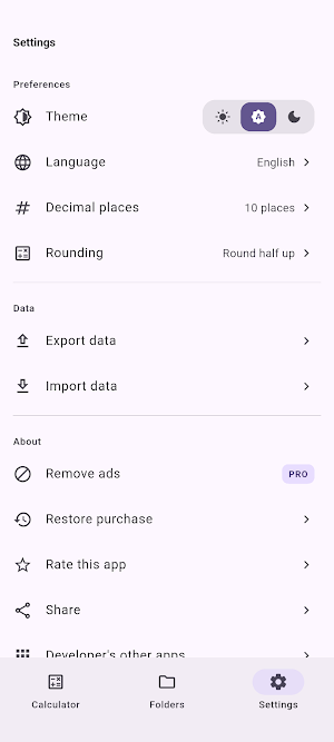 CalcNote: Calc Log & Folders Screenshot 3