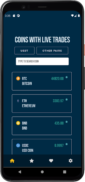 CryptoTicks live crypto charts Screenshot 0