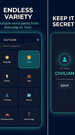 Outlier: Imposter Party Game Screenshot 1