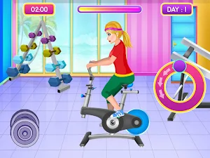 Fitness Girl: Gym Workout Games for Girls Screenshot 1