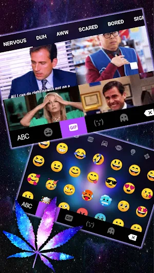 Galaxy Weed Gravity Keyboard Background Screenshot 3