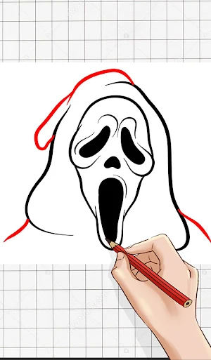 How To Draw Scary Ghostface Screenshot 1