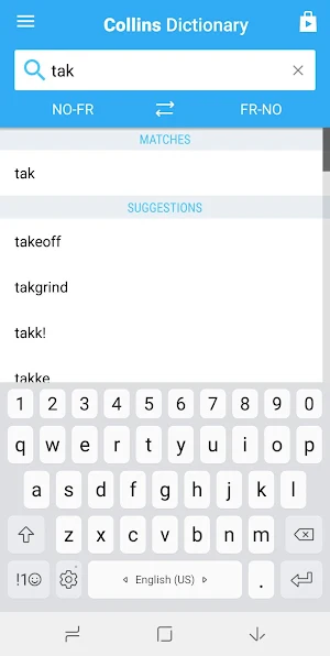 French-Norwegian Dictionary Screenshot 1