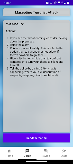 Martyn’s Law Training Cards Screenshot 1