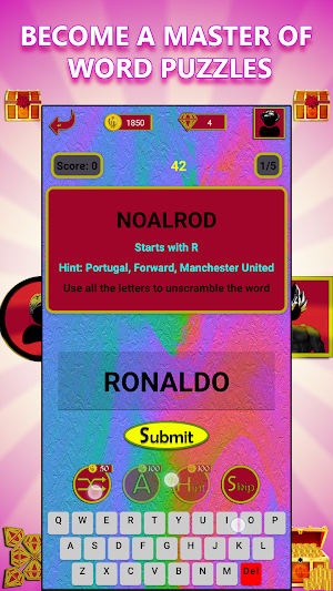 Unscramble Word: Footballers Screenshot 1