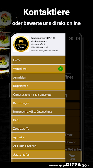 Semester Sushi Bar Hamburg Screenshot 2