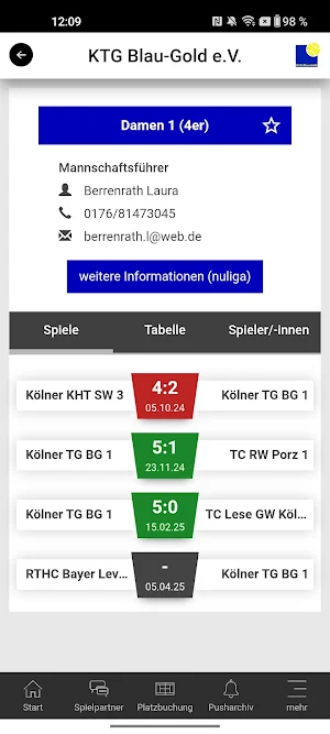 KTG Blau-Gold Screenshot 2