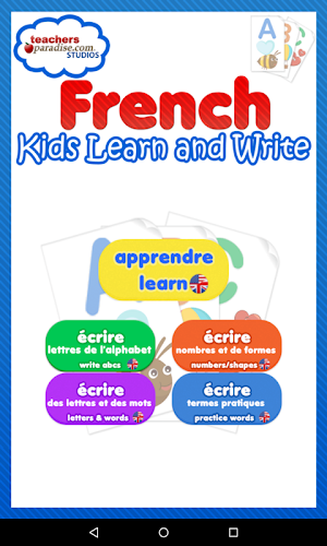 Kids Learn and Write French - Game for Kids Screenshot 0