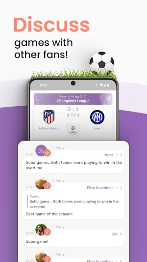FanClub: Soccer scores & Chats Screenshot 1