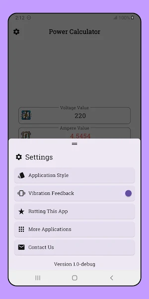 Calculator Volt Ohm Watt Amp Screenshot 2